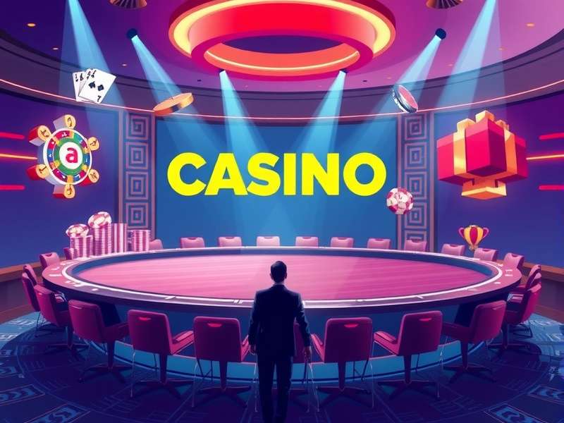 Casino scene in India with traditional and modern elements