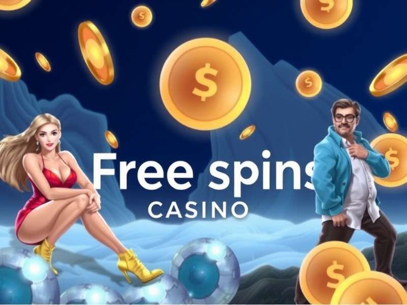 Vibrant casino scene with slot machines and lights