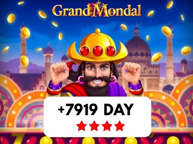 Grand Mondial Casino Interface showing slot games